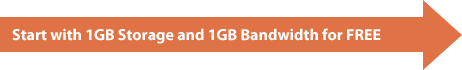 Start with 1GB Storage & 1GB Bandwidth for FREE