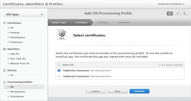 SelectCertificate